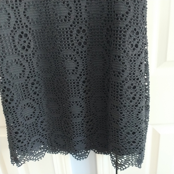 DKNY Black Lace Sheath Dress Back Zipper Detail M - Picture 5 of 12